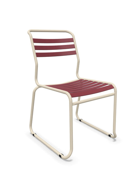 Schaffner Säntis Chaise luge à lattes Bordeaux 38 Sable Pastel 15 