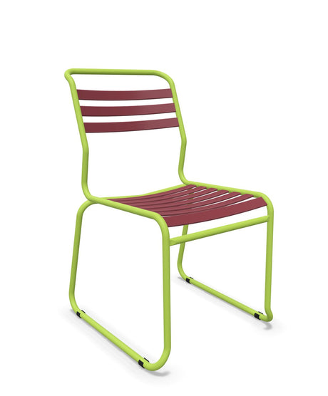 Schaffner Säntis Chaise luge à lattes Bordeaux 38 Vert Clair 63 