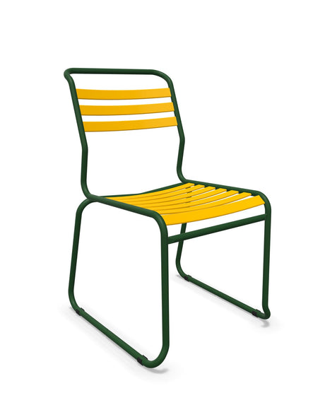 Schaffner Säntis Chaise luge à lattes Jaune 11 Vert Sapin 66 
