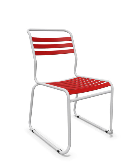 Schaffner Säntis Chaise luge à lattes Rouge 30 Gris Argent 78 