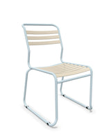 Schaffner Säntis Chaise luge à lattes Sable Pastel 15 Bleu Pastel 51 