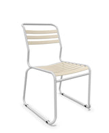 Schaffner Säntis Chaise luge à lattes Sable Pastel 15 Gris Argent 78 