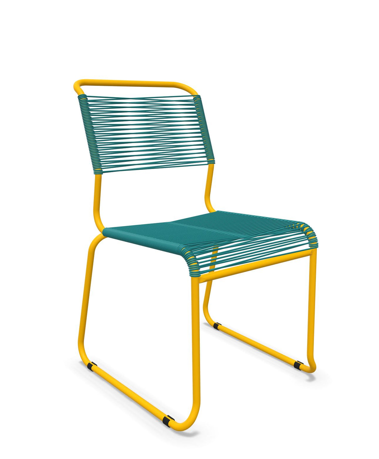 Schaffner Säntis Chaise luge Spaghetti Bleu Kali 56 Jaune 11 