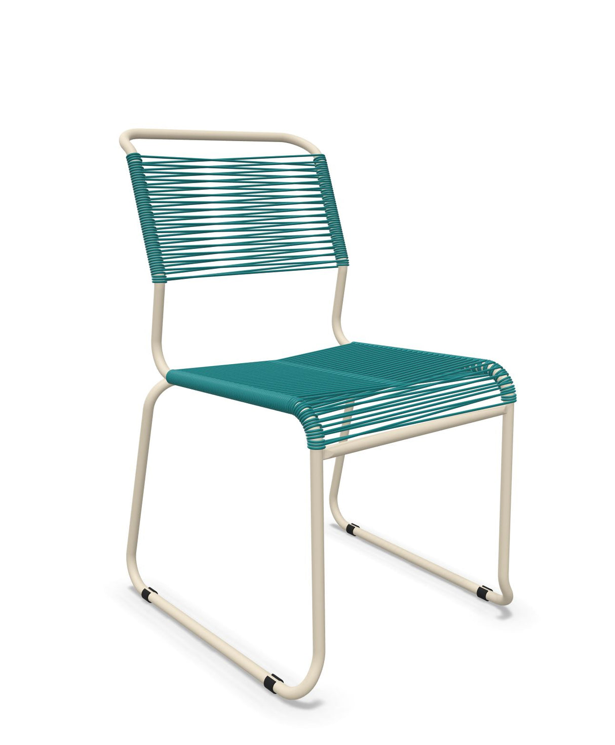 Schaffner Säntis Chaise luge Spaghetti Bleu Kali 56 Sable Pastel 15 