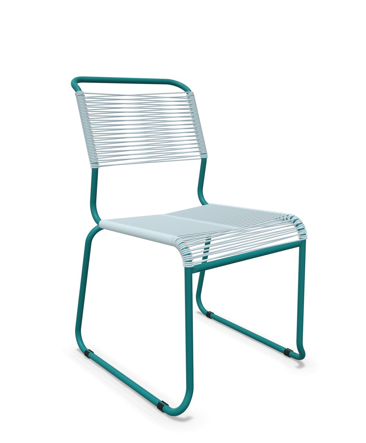 Schaffner Säntis Chaise luge Spaghetti Bleu Pastel 51 Bleu Kali 56 