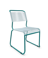 Schaffner Säntis Chaise luge Spaghetti Bleu Pastel 51 Bleu Kali 56 