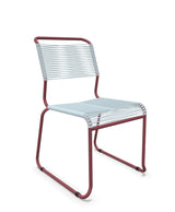 Schaffner Säntis Chaise luge Spaghetti Bleu Pastel 51 Bordeaux 38 