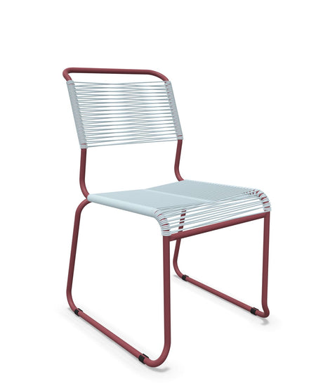 Schaffner Säntis Chaise luge Spaghetti Bleu Pastel 51 Bordeaux 38 