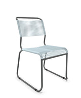 Schaffner Säntis Chaise luge Spaghetti Bleu Pastel 51 Graphite 73 