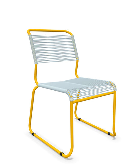 Schaffner Säntis Chaise luge Spaghetti Bleu Pastel 51 Jaune 11 