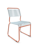 Schaffner Säntis Chaise luge Spaghetti Bleu Pastel 51 Terracotta 84 