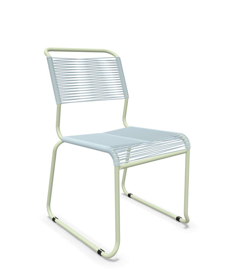Schaffner Säntis Chaise luge Spaghetti Bleu Pastel 51 Vert Pastel 64 