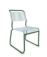 Schaffner Säntis Chaise luge Spaghetti Bleu Pastel 51 Vert Sapin 66 