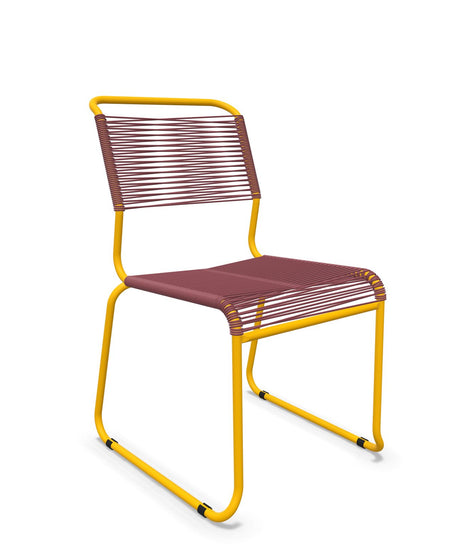 Schaffner Säntis Chaise luge Spaghetti Bordeaux 38 Jaune 11 