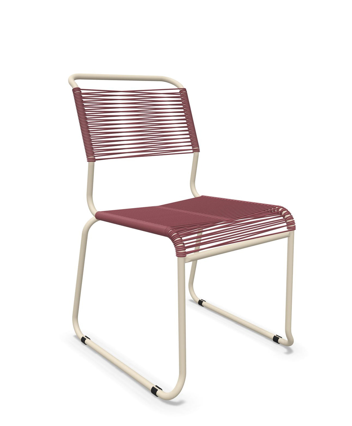 Schaffner Säntis Chaise luge Spaghetti Bordeaux 38 Sable Pastel 15 
