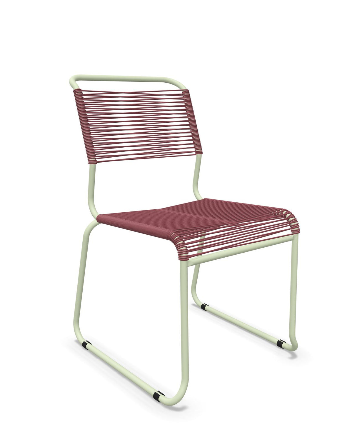 Schaffner Säntis Chaise luge Spaghetti Bordeaux 38 Vert Pastel 64 