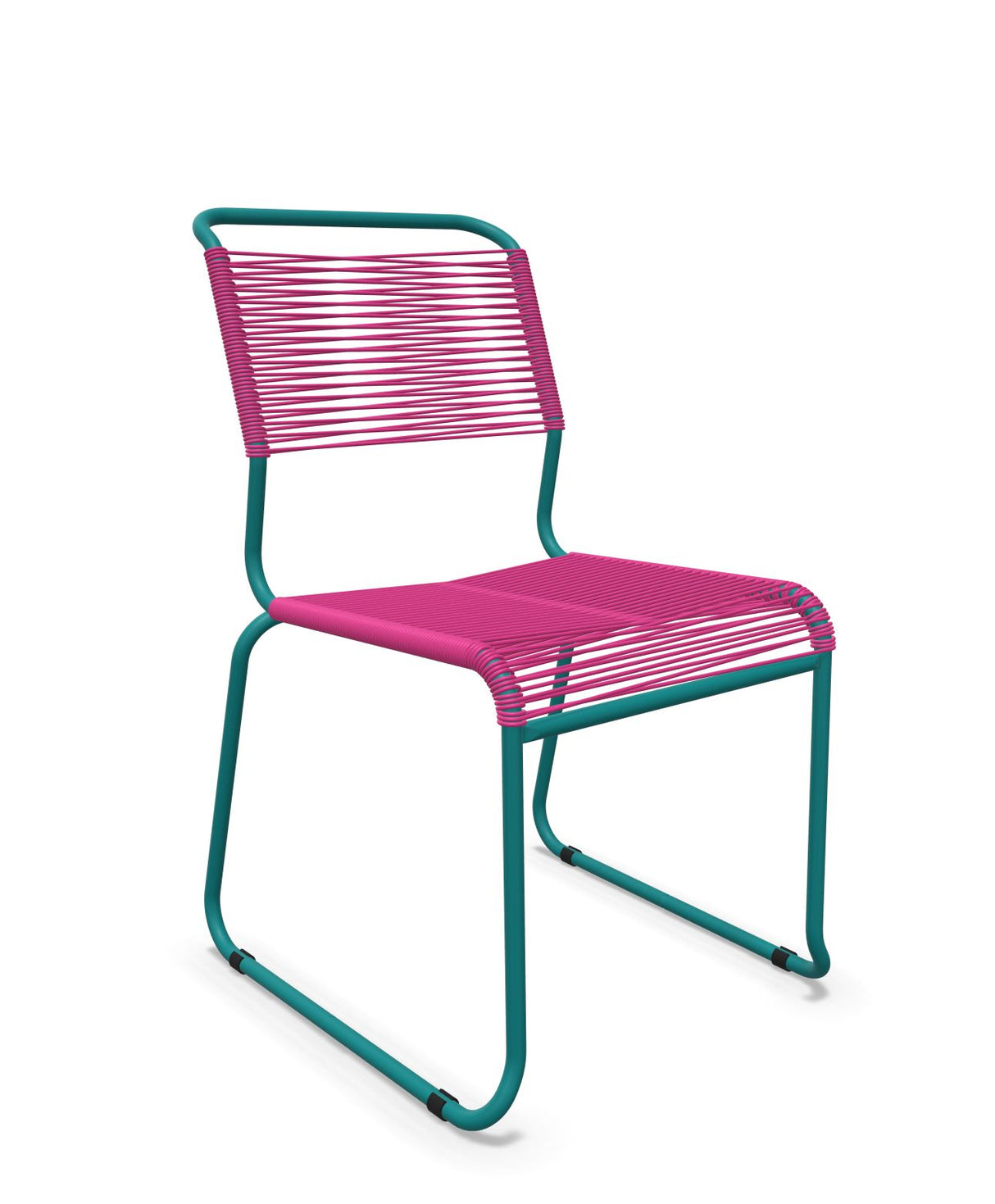 Schaffner Säntis Chaise luge Spaghetti Rose 41 Bleu Kali 56 
