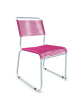 Schaffner Säntis Chaise luge Spaghetti Rose 41 Bleu Pastel 51 