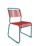 Schaffner Säntis Chaise luge Spaghetti Rouge 30 Bleu Kali 56 