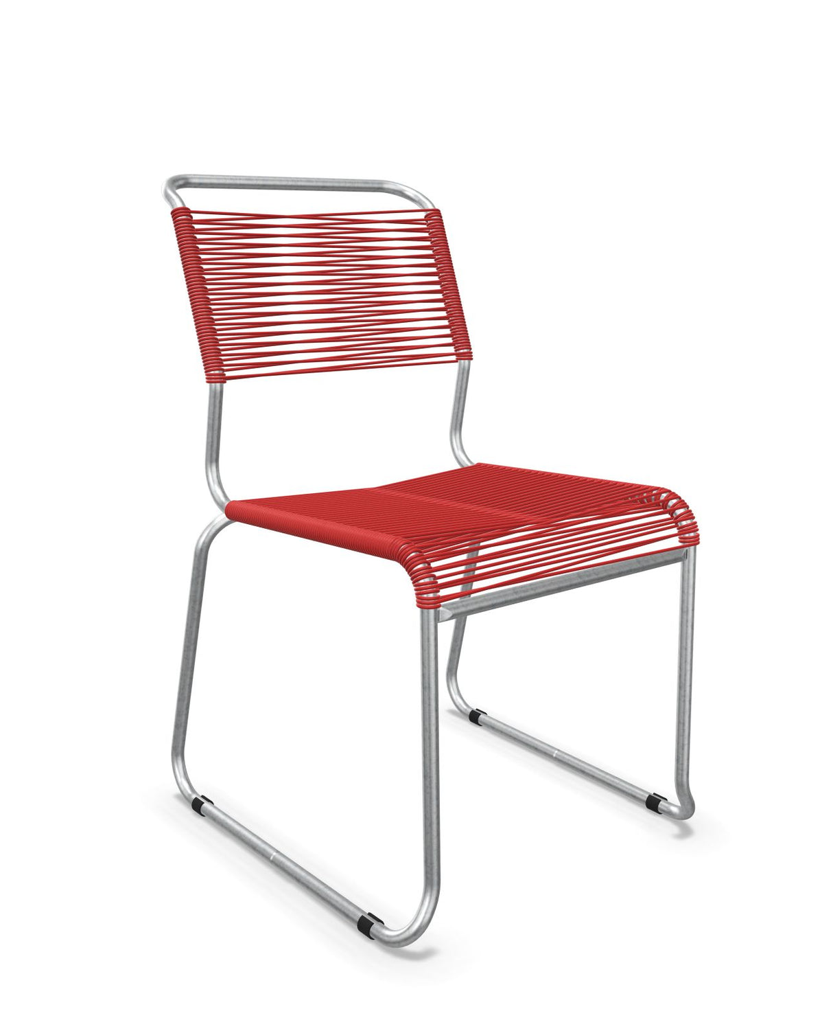 Schaffner Säntis Chaise luge Spaghetti Rouge 30 Galvanisé à chaud 02 