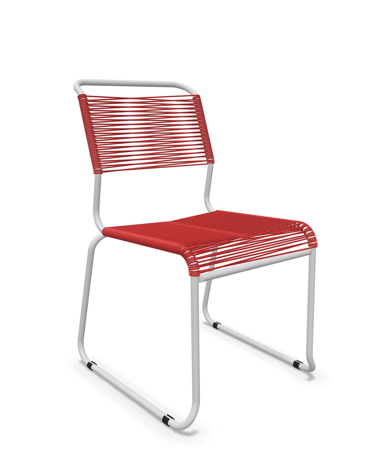 Schaffner Säntis Chaise luge Spaghetti Rouge 30 Gris Argent 78 