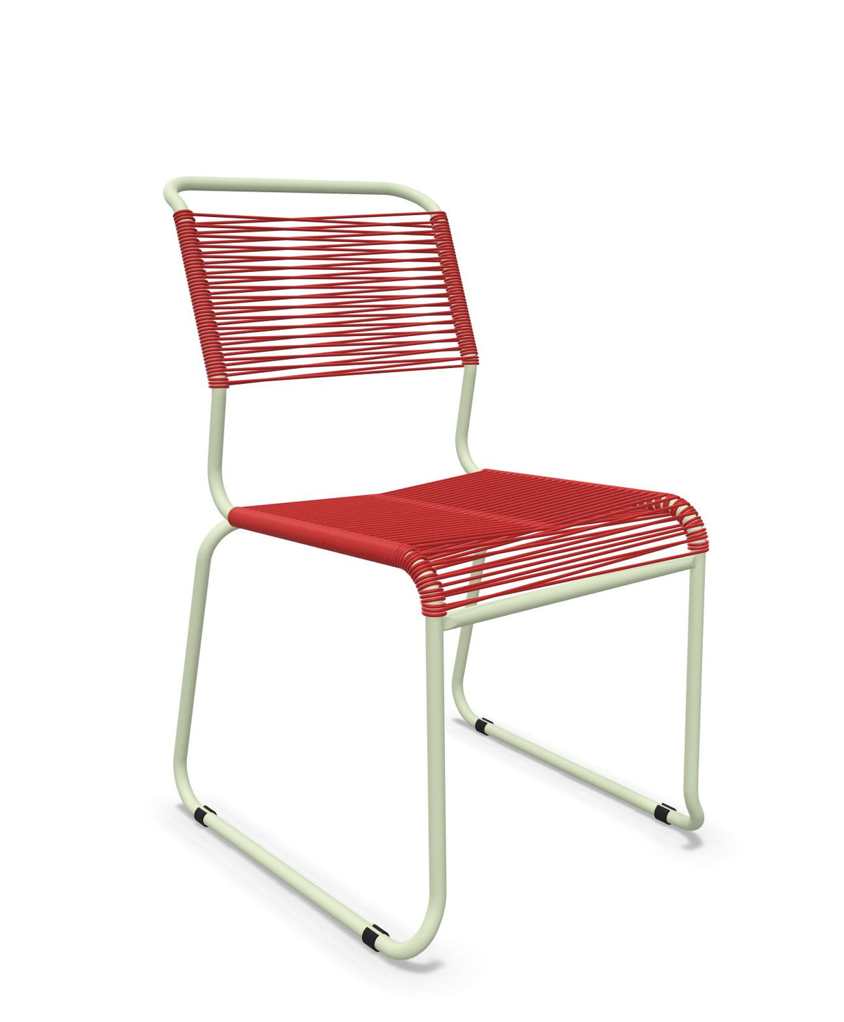 Schaffner Säntis Chaise luge Spaghetti Rouge 30 Vert Pastel 64 
