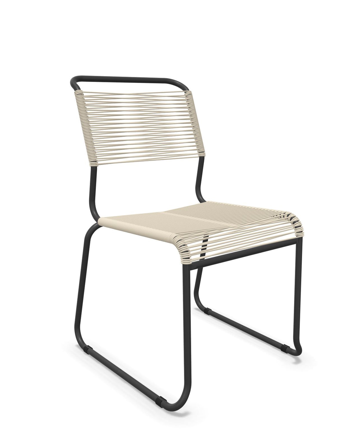 Schaffner Säntis Chaise luge Spaghetti Sable pastel 15 Anthracite 77 