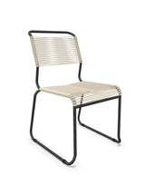 Schaffner Säntis Chaise luge Spaghetti Sable pastel 15 Anthracite 77 
