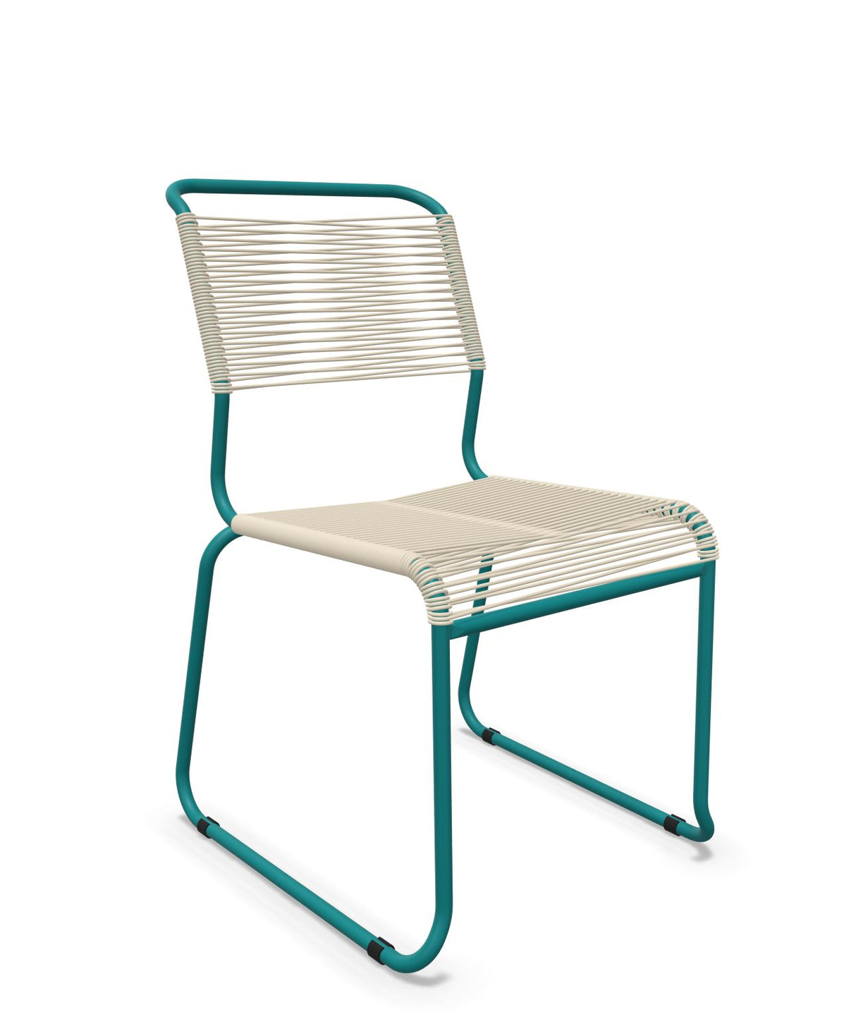 Schaffner Säntis Chaise luge Spaghetti Sable pastel 15 Bleu Kali 56 