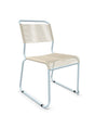 Schaffner Säntis Chaise luge Spaghetti Sable pastel 15 Bleu Pastel 51 