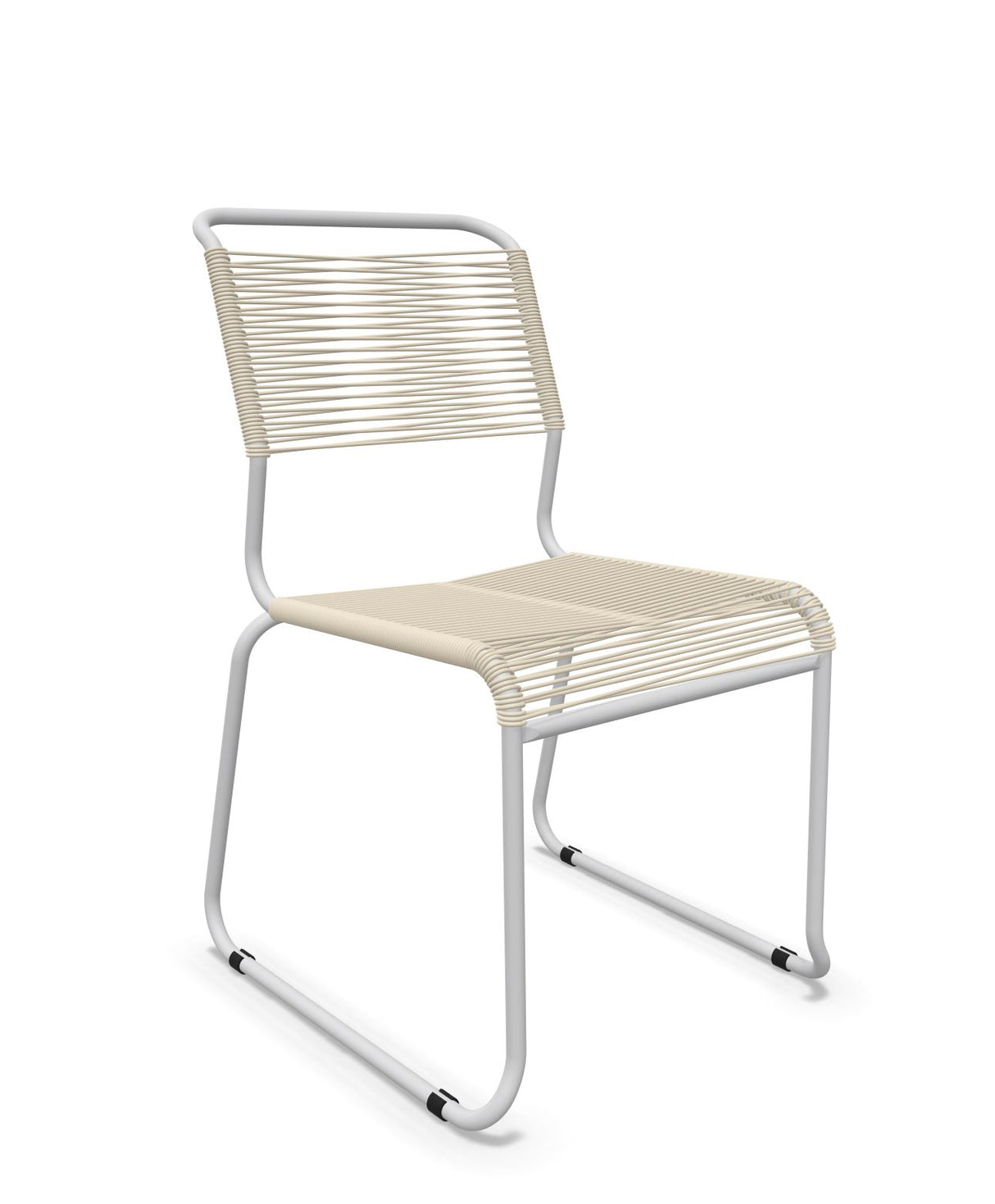 Schaffner Säntis Chaise luge Spaghetti Sable pastel 15 Gris Argent 78 