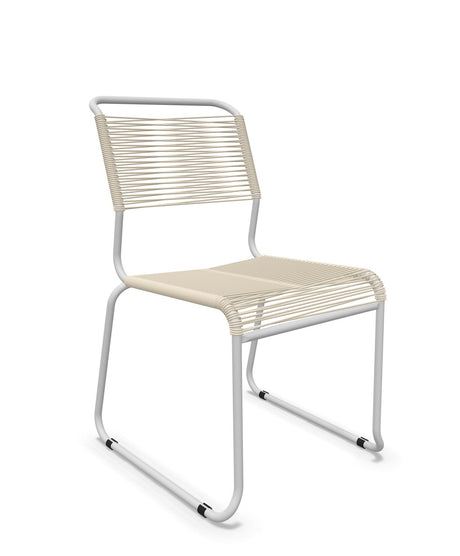Schaffner Säntis Chaise luge Spaghetti Sable pastel 15 Gris Argent 78 