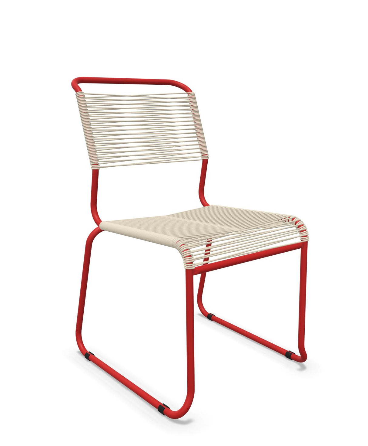 Schaffner Säntis Chaise luge Spaghetti Sable pastel 15 Rouge 30 