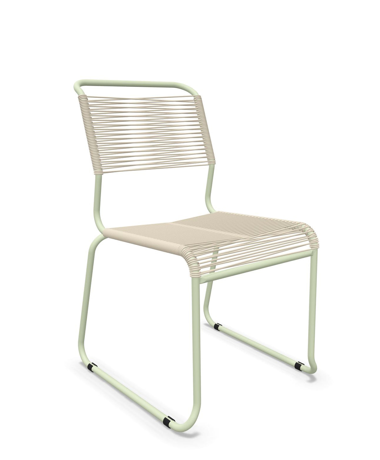 Schaffner Säntis Chaise luge Spaghetti Sable pastel 15 Vert Pastel 64 