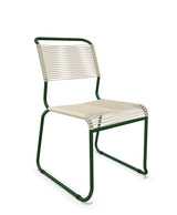 Schaffner Säntis Chaise luge Spaghetti Sable pastel 15 Vert Sapin 66 