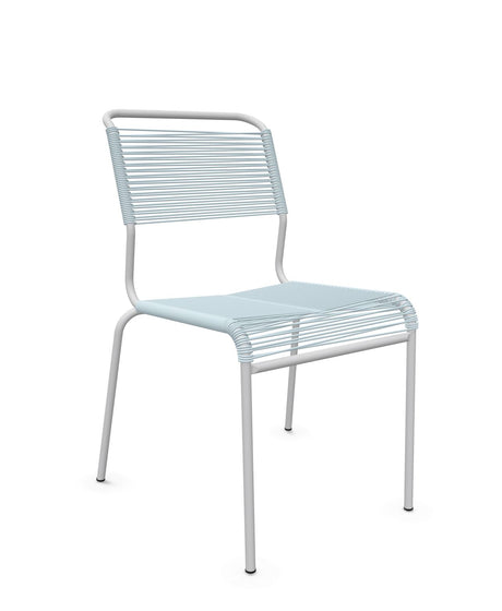 Schaffner Säntis Chaise Spaghetti Bleu Pastel 51 Gris Argent 78 