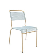 Schaffner Säntis Chaise Spaghetti Bleu Pastel 51 Marron Pastel 83 