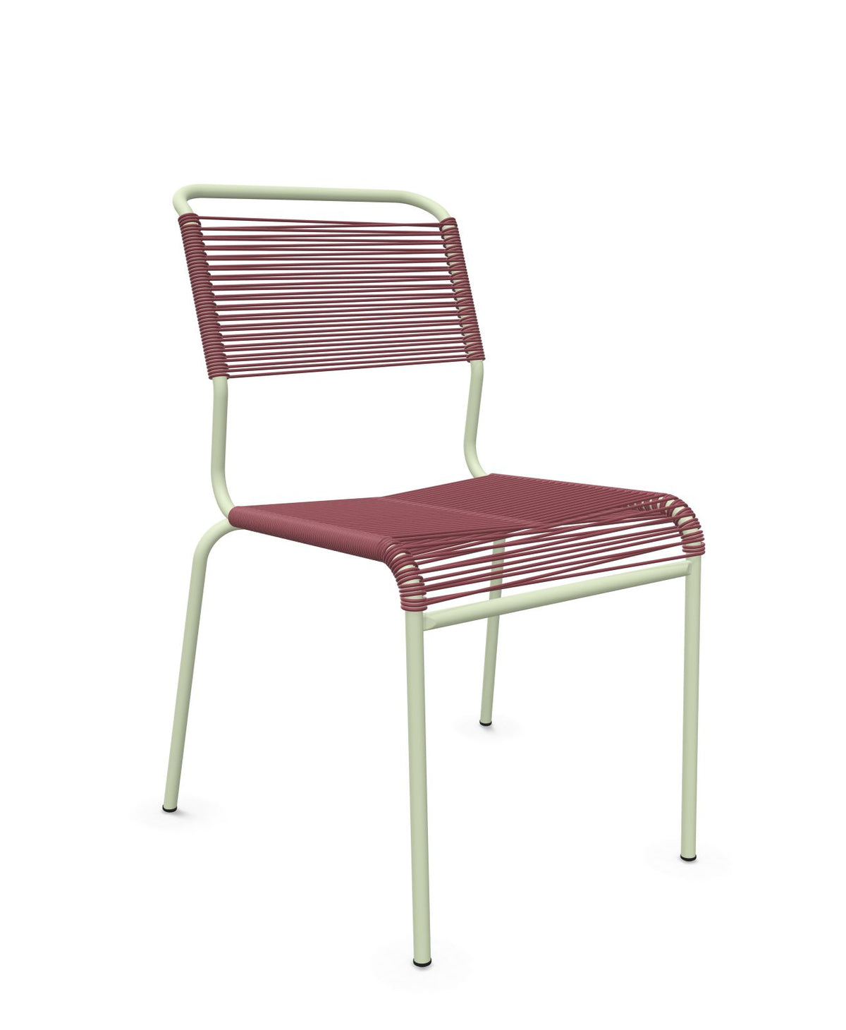 Schaffner Säntis Chaise Spaghetti Bordeaux 38 Vert Pastel 64 