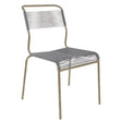 Schaffner Säntis Chaise Spaghetti Champagne 85 Gris Argent 78 