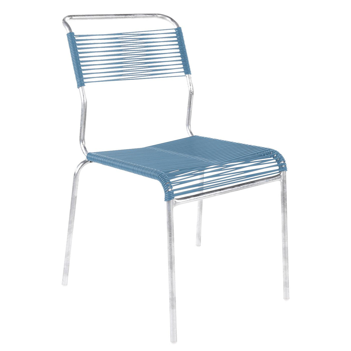 Schaffner Säntis Chaise Spaghetti GALAXUS Galvanisé à chaud 02 / bleu pastel 51 