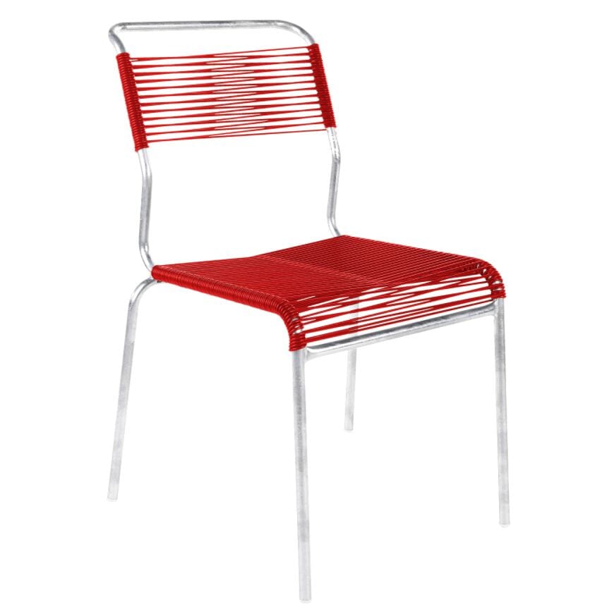 Schaffner Säntis Chaise Spaghetti GALAXUS Galvanisé à chaud 02 / rouge 30 