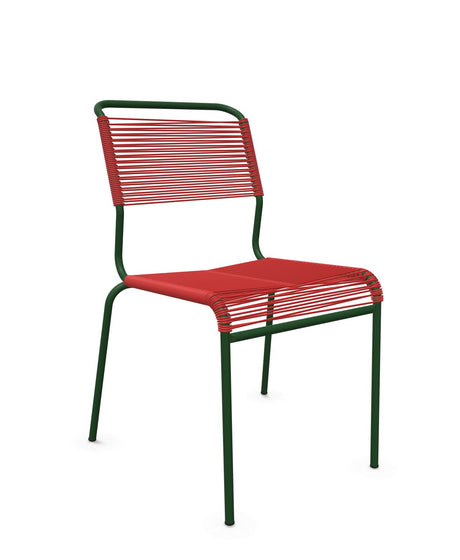 Schaffner Säntis Chaise Spaghetti Rouge 30 Vert Sapin 66 