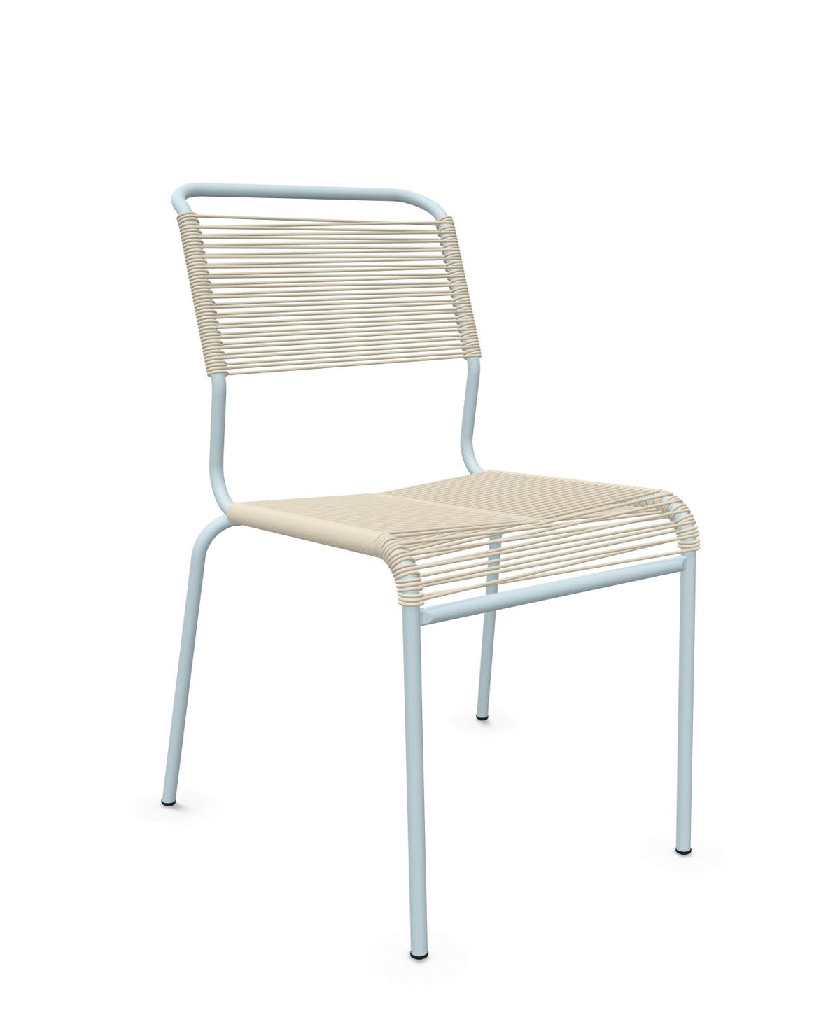 Schaffner Säntis Chaise Spaghetti Sable Pastel 15 Bleu Pastel 51 