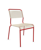 Schaffner Säntis Chaise Spaghetti Sable Pastel 15 Rouge 30 