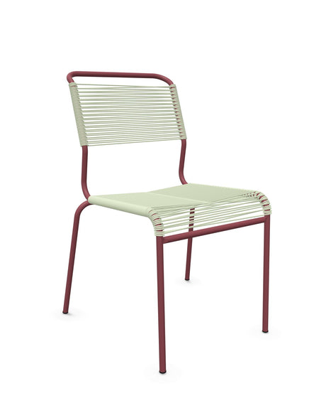 Schaffner Säntis Chaise Spaghetti Vert Pastel 64 Bordeaux 38 