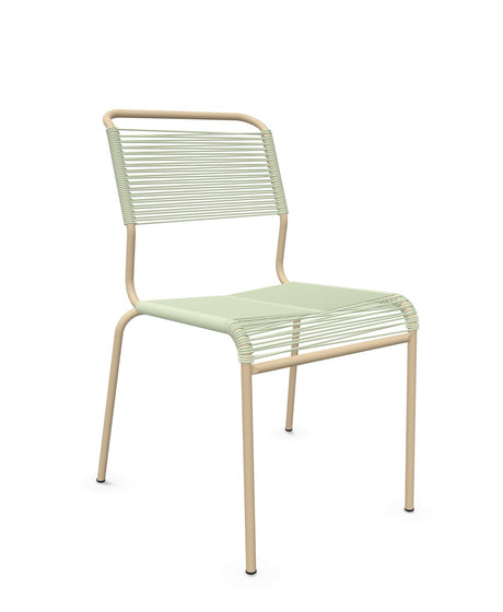 Schaffner Säntis Chaise Spaghetti Vert Pastel 64 Marron Pastel 83 