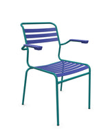 Schaffner Säntis Fauteuil à lattes Bleu 53 Bleu Kali 56 