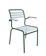 Schaffner Säntis Fauteuil à lattes Bleu Pastel 51 Vert Sapin 66 
