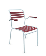 Schaffner Säntis Fauteuil à lattes Bordeaux 38 Bleu Pastel 51 