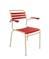 Schaffner Säntis Fauteuil à lattes Rouge 30 Marron Pastel 83 